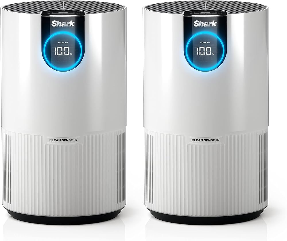 Shark HP102PK2 Clean Sense Air Purifier for Home, Allergies, 2 Pack, HEPA Filter, 500 Sq Ft Small... | Amazon (US)