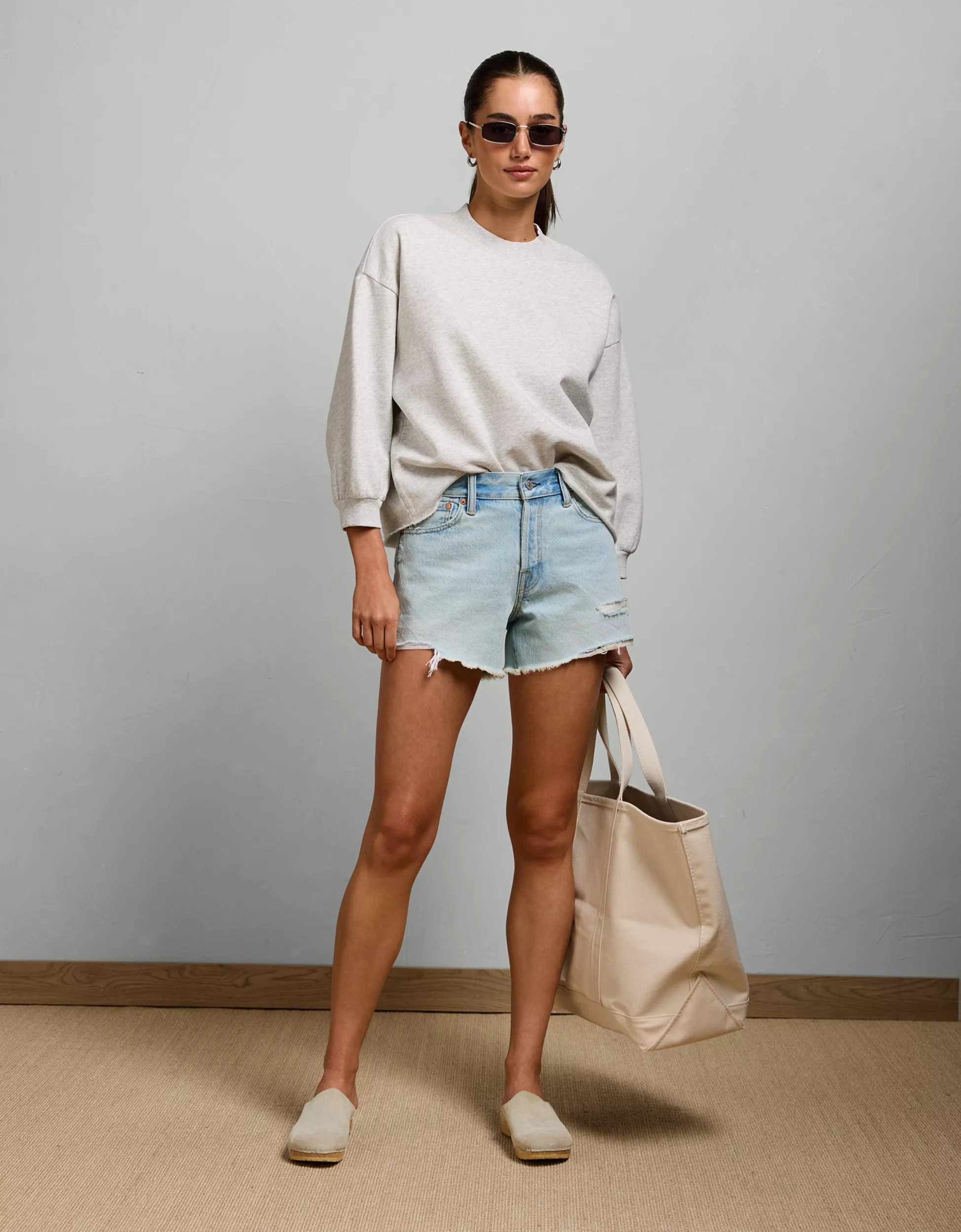 AE77 Premium Classic 4.25" Denim Short | American Eagle Outfitters (US & CA)