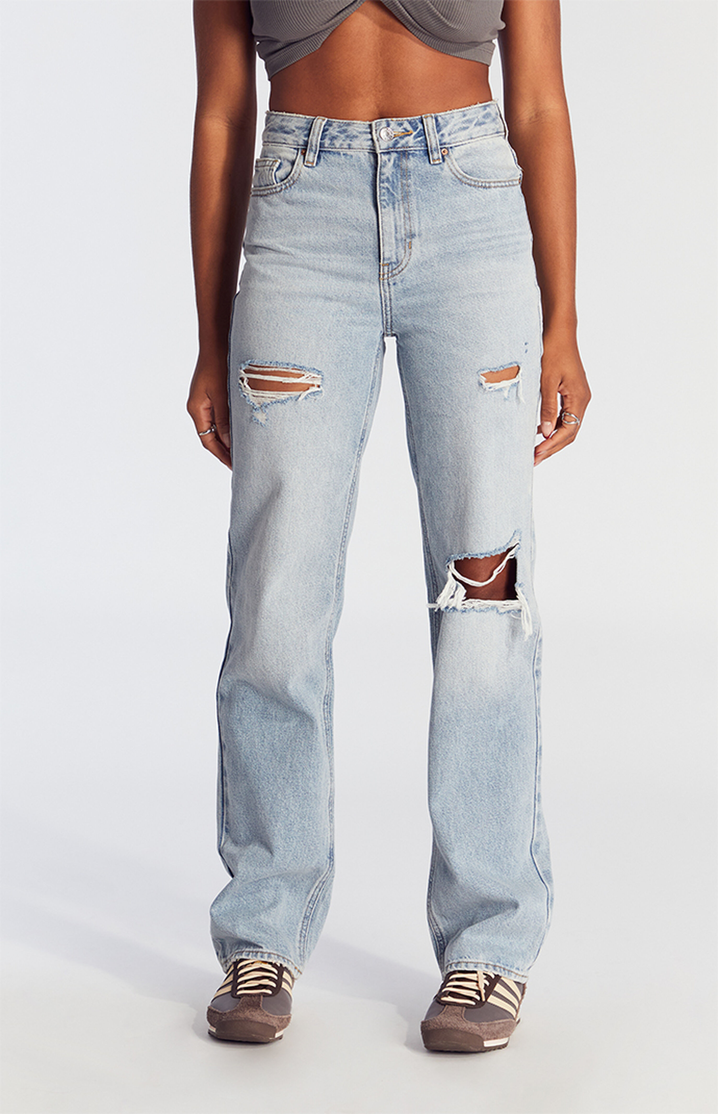 PacSun Eco Light Blue Ripped '90s Boyfriend Jeans | PacSun