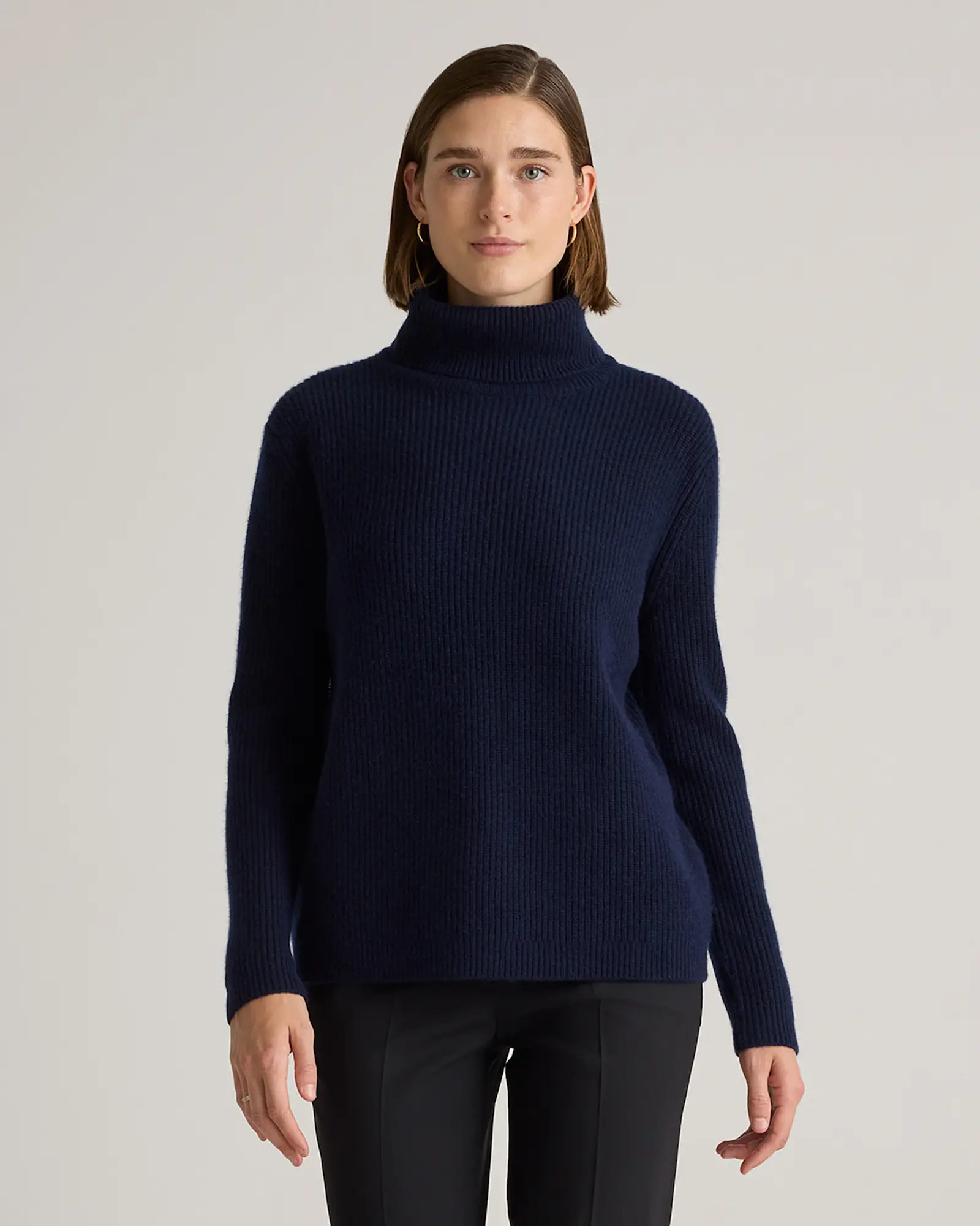 Mongolian Cashmere Fisherman Turtleneck Sweater | Quince
