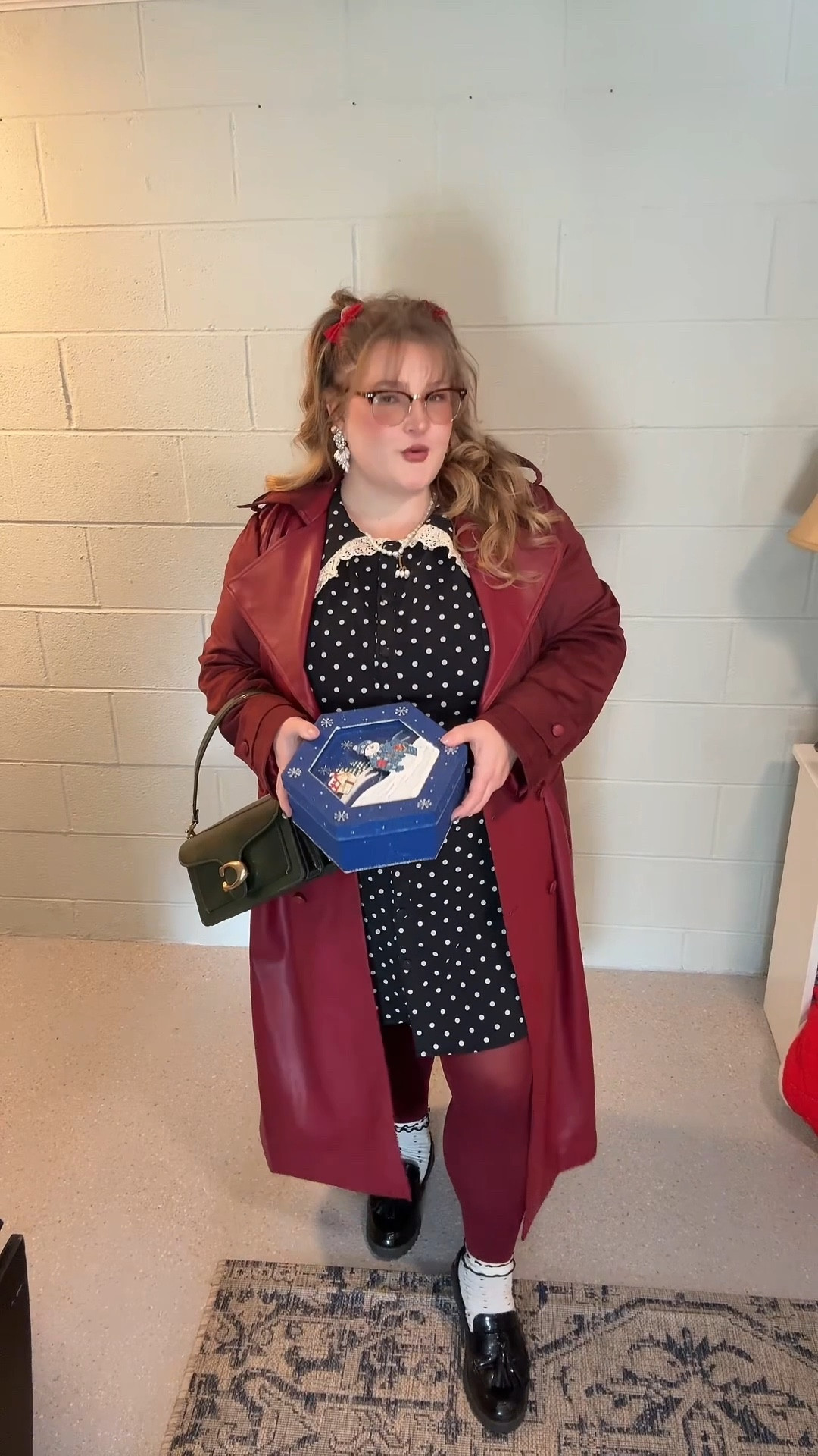 Curvy girl Christmas Eve outfit 

♥️ this polkadot dress from cider is sooo adorable! I’m a size wearing a 2x (and could have sized down to 1x for a more fitted look!) I am loving the polka dot trend right now and paired with pops of burgundy is really has a festive holiday vibe ✨

#LTKootd #LTKHoliday #LTKPlusSize