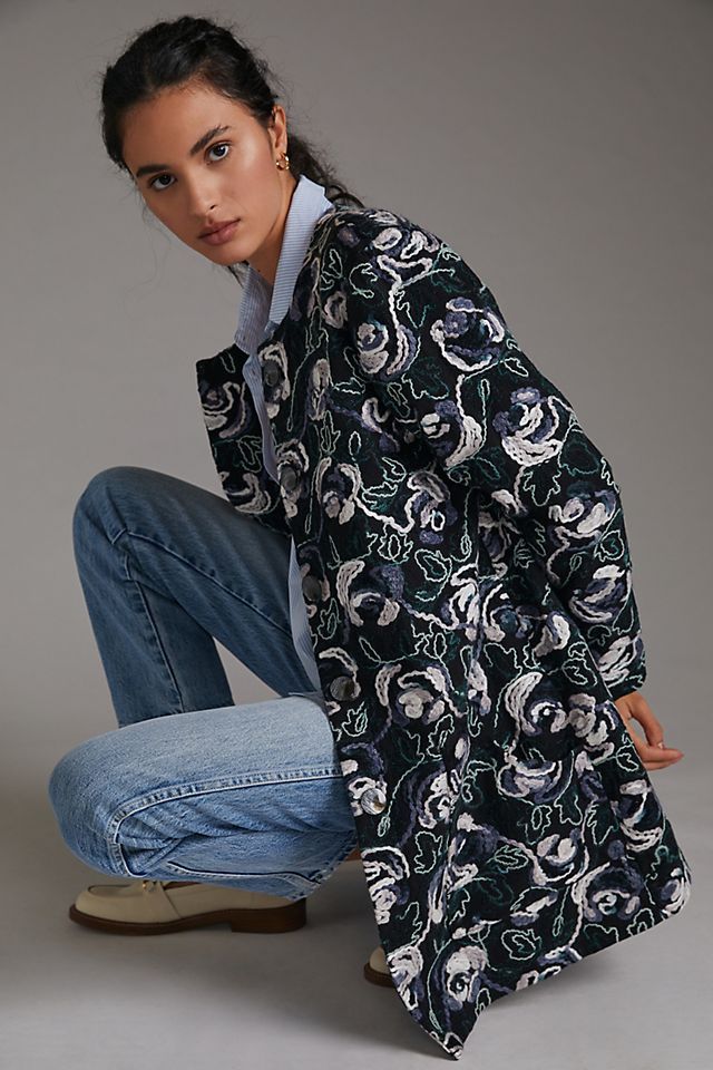 Floral Embroidered Coat | Anthropologie (US)
