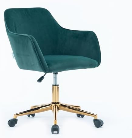 Green,SXHEYUY Modern Teddy Fabric Material Adjustable Height 360 Revolving Home Office Chair with... | Amazon (CA)