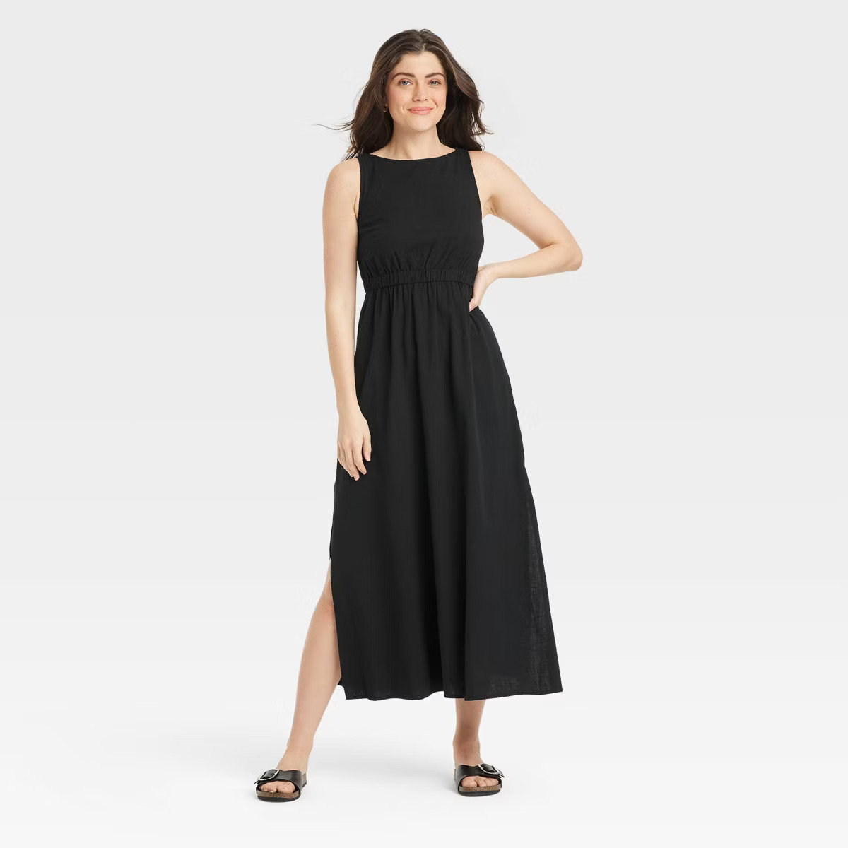 Women's Maxi A-Line Dress - Universal Thread™ Black XL | Target