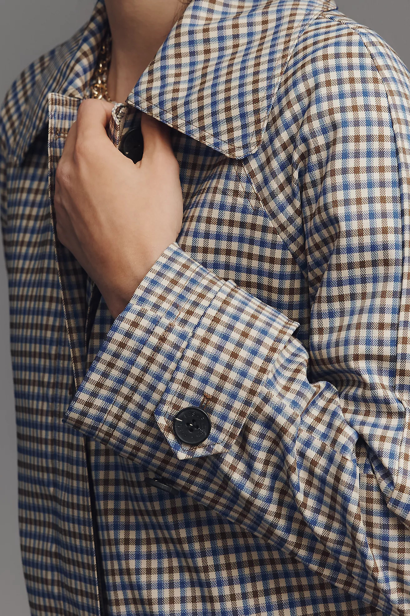 Avec Les Filles Long Gingham Trench Coat | Anthropologie (US)