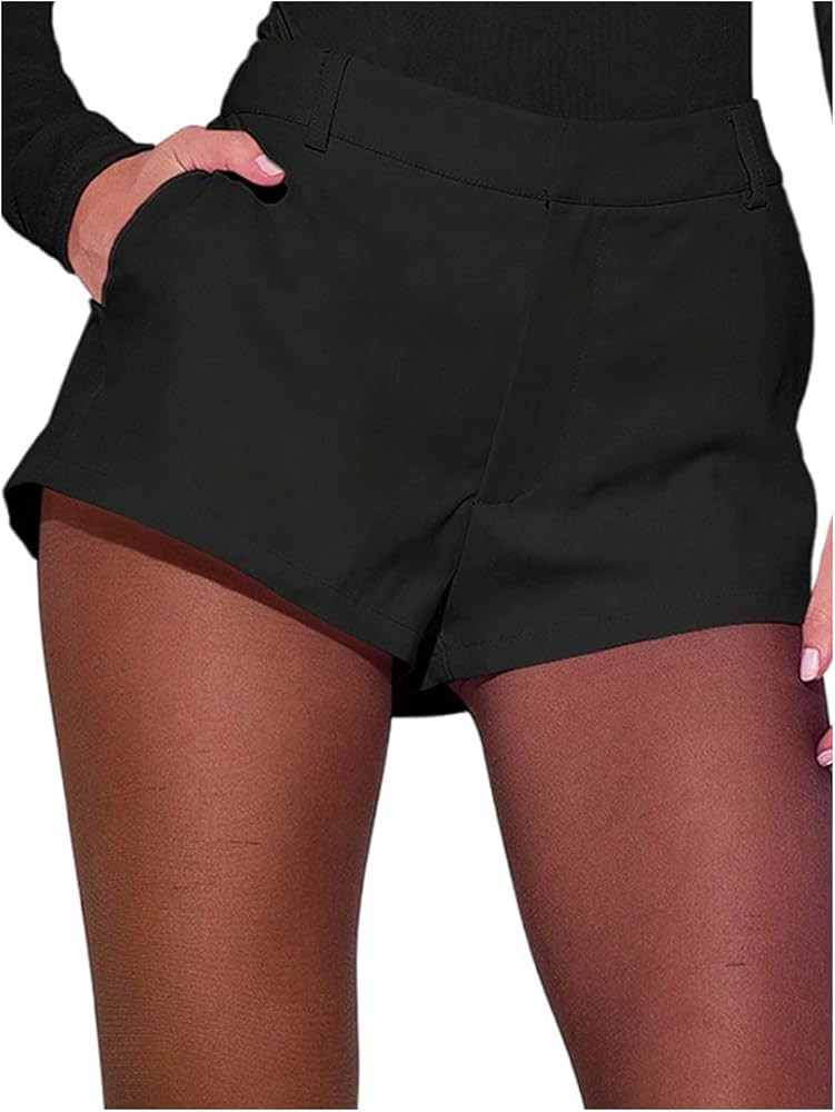 RoseSeek Women's High Waisted Work Shorts A Line Summer Mini Shorts Office Outfits | Amazon (US)