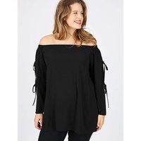 Lovedrobe GB black tie sleeve Bardot top | JD Williams (UK)