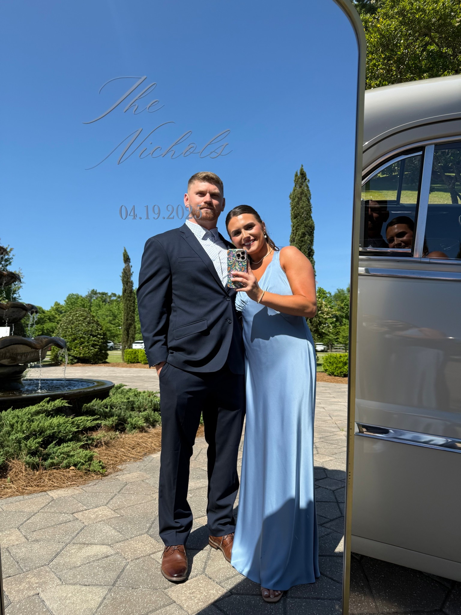 Bridesmaids dress from Birdy Grey. 

Color: dusty blue