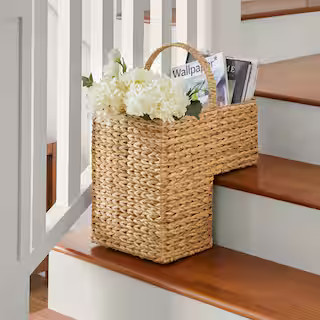 Home Decorators Collection Woven Bulrush Stair Storage Basket THD-42566911 - The Home Depot | The Home Depot