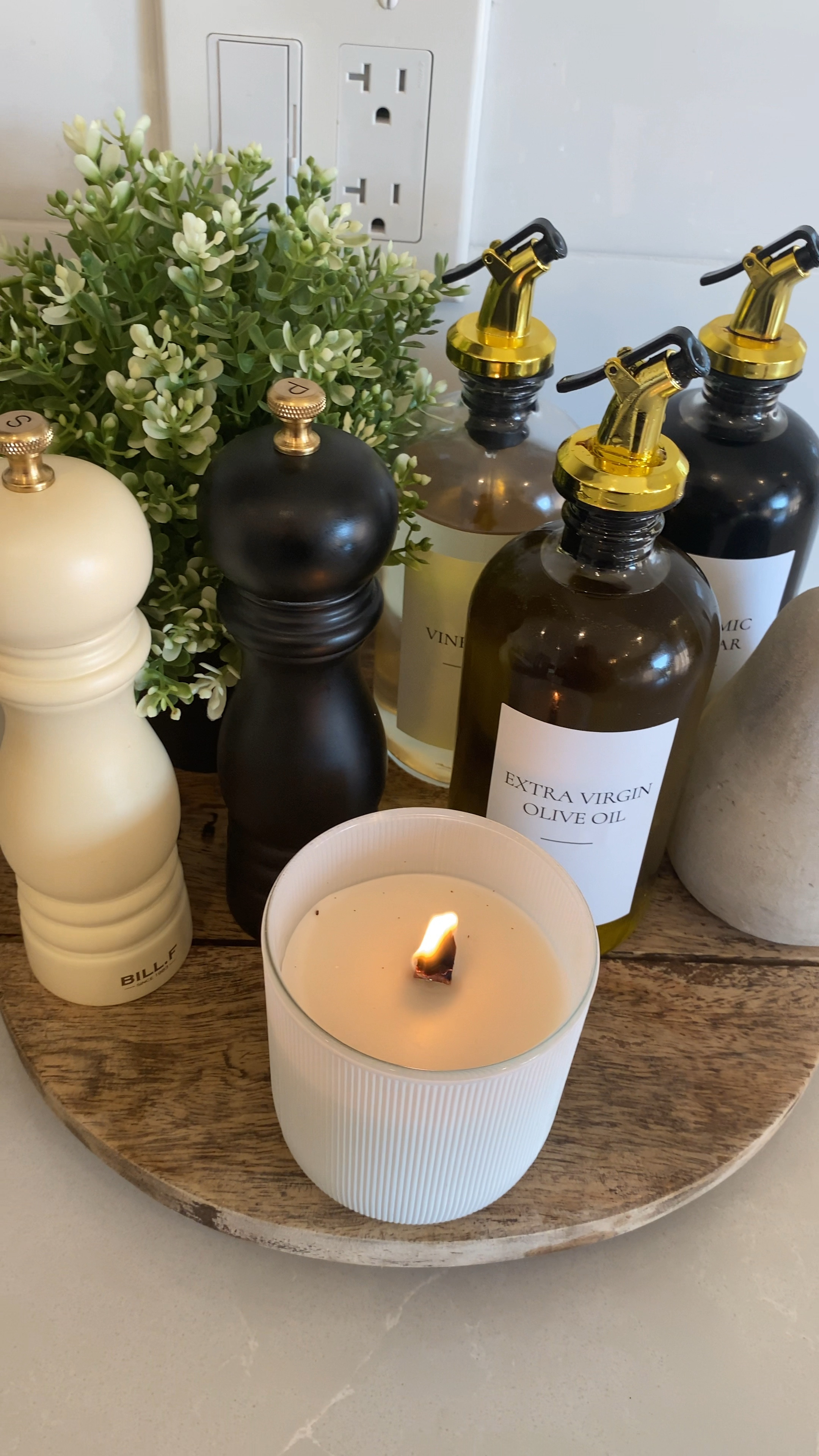 Kitchen organization, kitchen station, salt and pepper, oil and vinegar set, kitchen inspo, organization, neutral home, Amazon, wayfair, target, faux greenery

#LTKhome #LTKfindsunder50 #LTKstyletip