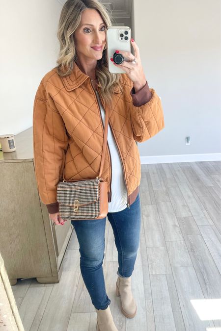 Target quilted jacket size M. Free people dupe. Free people inspired. Cozy jacket. Also comes in pink. Casual. Comfy. Fall style. Mom looks.

#LTKSeasonal #LTKunder50 #LTKstyletip