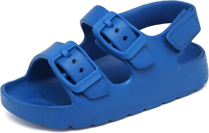 INMINPIN Toddler Boys Girls Buckle Sandals Comfort Open Toe Sandal with Adjustable Back Strap | Amazon (US)