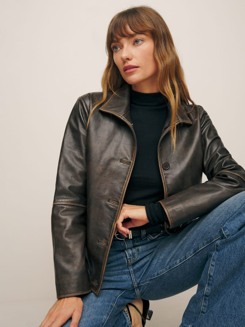 Veda Allen Leather Jacket | Reformation (Global)
