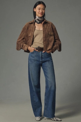 AGOLDE Luna High-Rise Pieced Tapered Jeans | Anthropologie (US)