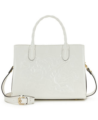 Genovese Medium Floral Tooled Leather Satchel Handbag | Macy's