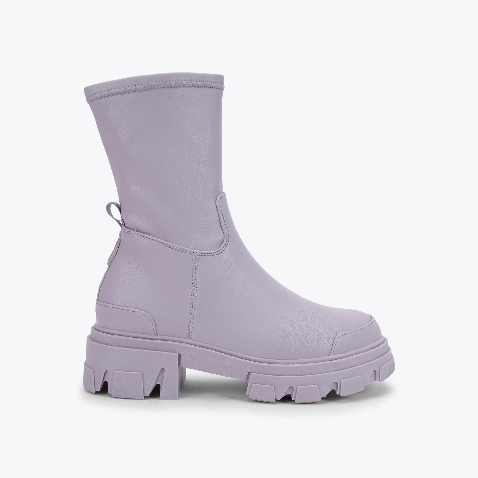 TREKKER SOCK Lilac Chunky Ankle Boots by KG KURT GEIGER | Kurt Geiger (Global)