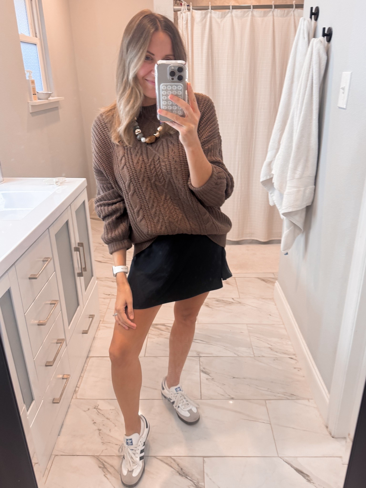 Sweater - medium
Skirt - linked similar 

#LTKWorkwear #LTKFindsUnder50 #LTKHoliday