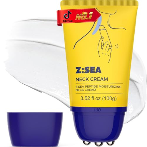 Z:SEA Neck Firming Cream with Roller, Anti-Aging, Smooths Neck Wrinkles, Improves Crepey Skin, Lifts & Firms Neck Skin, Tightening & Hydrating, Collagen, Multi Peptide, Hyaluronic Acid, 3.52 FL OZ | Amazon (US)