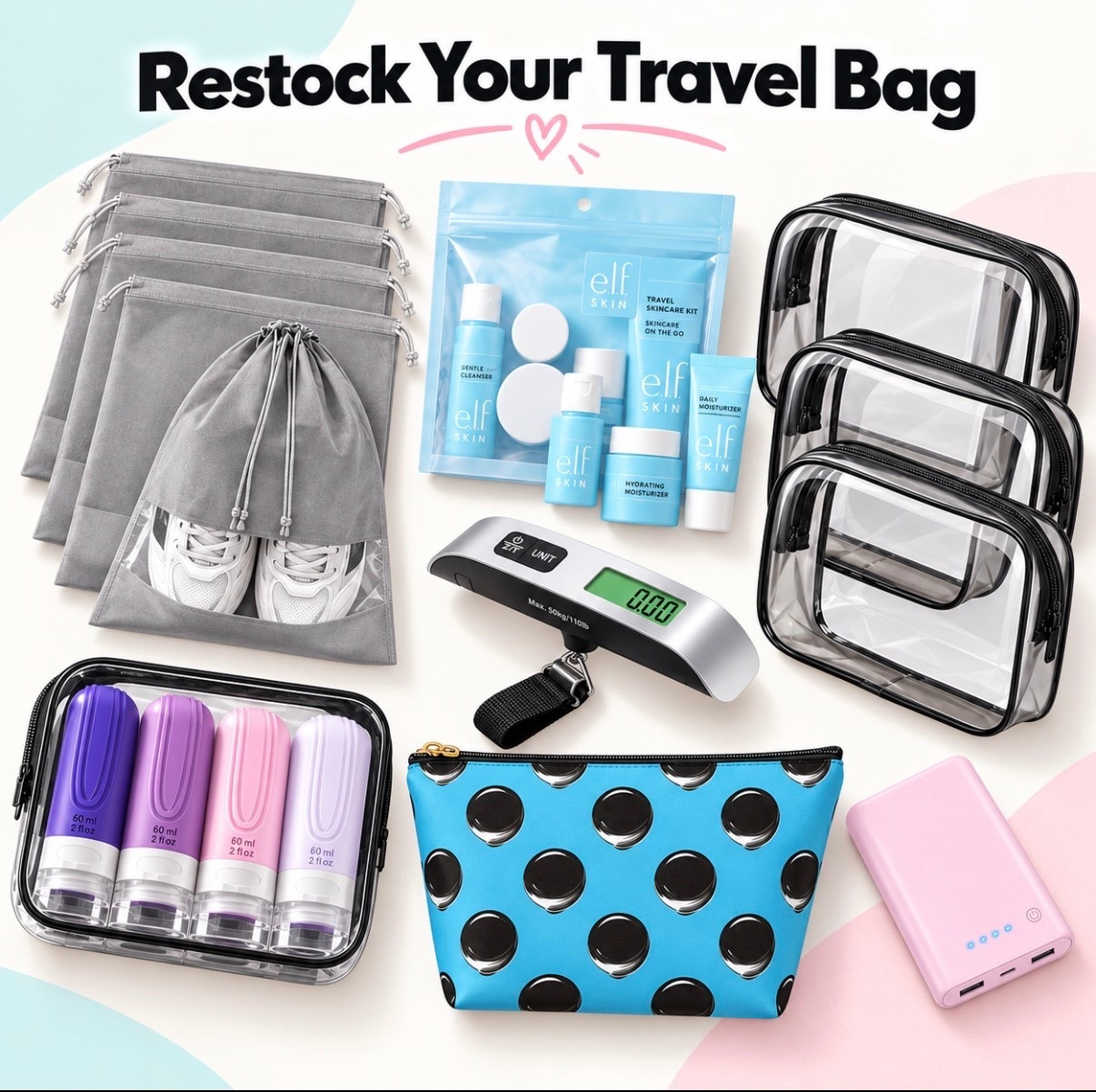 It’s time for a travel-bag refresh! ✈️ From leakproof toiletry bottles and clear organizers to a portable charger and luggage scale, these little essentials help make packing—and traveling—so much easier. Which one do you always keep in your bag?

Shop the full Restock Your Travel Bag collection through my link! 🧳💗

#TravelEssentials #TravelFinds #PackingTips #TravelMustHaves #travelbag

#LTKTravel #LTKselfcare #LTKOver40