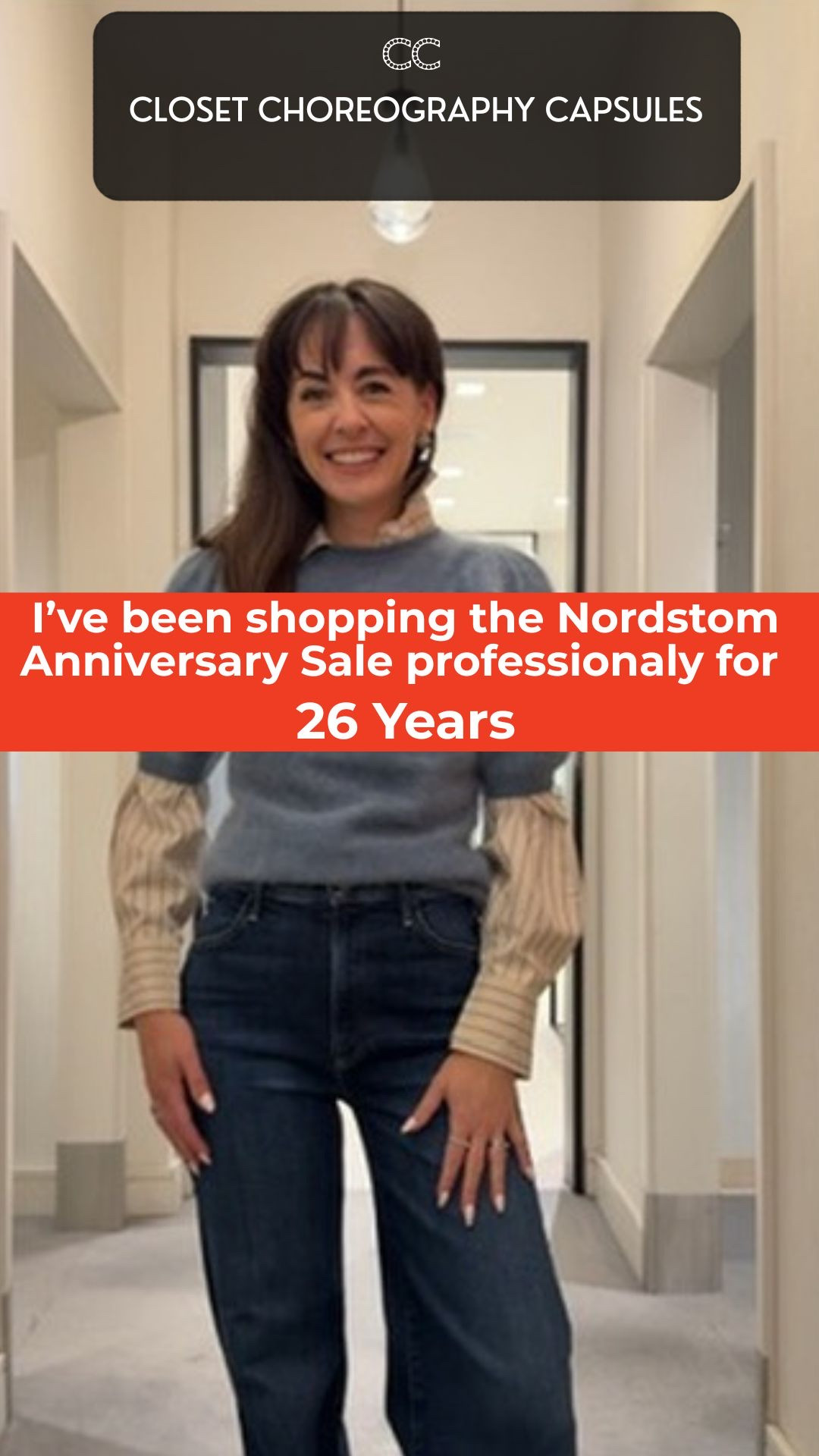 I’ve shopped the Nordstrom Anniversary Sale professionally for 26 years. My best advice hasn’t changed. Pick one piece you can’t stop building outfits around. 

This striped rugby shirt works. Combine that with a few of my outfit multipliers and flattering jeans you’ll want to wear on repeat and you’ll look forward to getting dressed. Trust your instinct. Let it become your inspiration. 

This capsule includes: 1. Polo Shirt
2.Striped Button Up
3. Barn Jacket
4. Dark Denim
5. Short Sleeve Sweater
6. Winter White Jeans
7. Jean Shirt