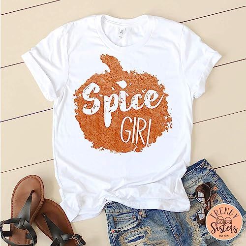 Spice Girl/Fall tee/Women t-shirt/Pumpkin Everything/Pumpkin Spice Latte, Fall in Love/gifts for ... | Amazon (US)