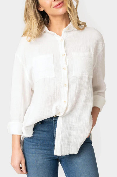 Beachside Gauze Button Front Shirt | Gibson