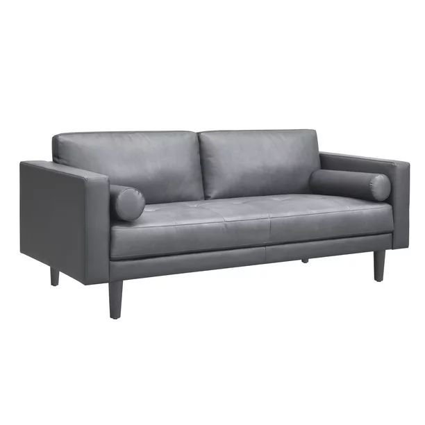Naomi Home Marisa Top Grain Genuine Leather Sofa - Revel in Exquisite Leather Opulence - Unparall... | Walmart (US)