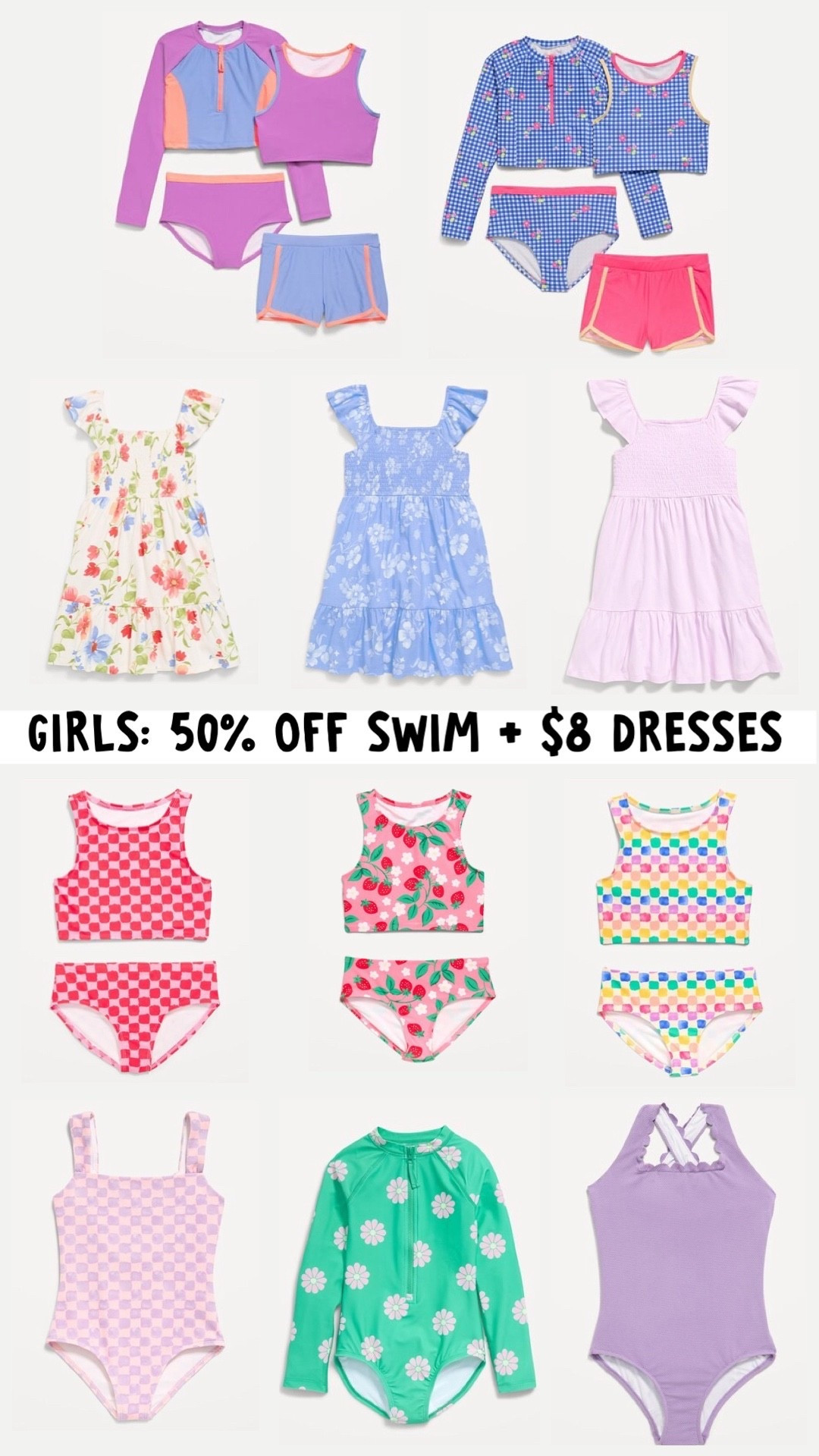 Sale alert!!! 50% off all girls' swim and $8 dresses for girls!! 
.


#LTKmomlife #LTKKids #LTKSwim