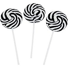 Black Swirl Lollipops - 24 Suckers Individually Wrapped - 2 Inch Pops | Amazon (US)