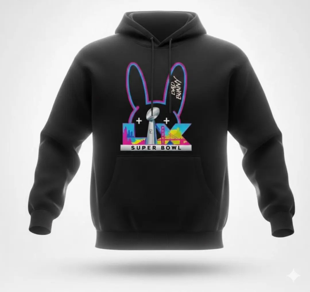 Latin Artist–inspired Bunny Hoodie – Big Game San Francisco Limited Edition – Unisex 8.5oz ... | Etsy (US)