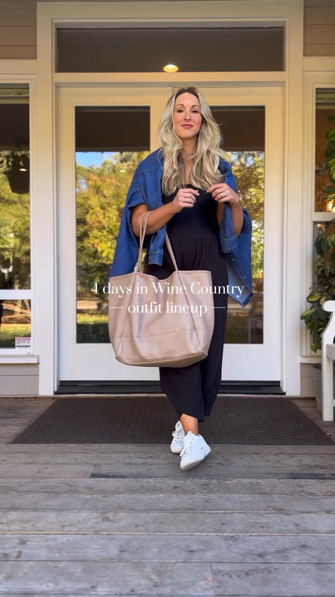 Amazon harem pants, size down, wearing S

AE bodysuit is 10/10!! Wearing M, with boobie tape

Sneaks are a purchase from Milan, but similar linked and exact waterproof laces linked

Amazon tote and inside organizer

Denim oversized blouse, size up, wearing L 

#LTKStyleTip #LTKFindsUnder50 #LTKTravel