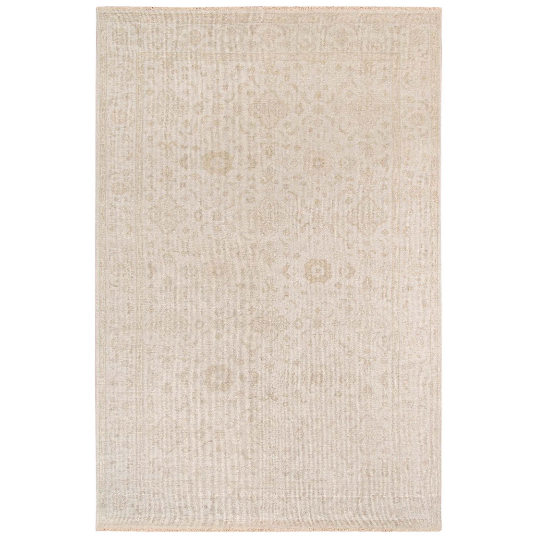 House of Hampton® Hand-knotted Traditional Vintage All-Natural Handspun Wool Area Rug | Wayfair | Wayfair North America