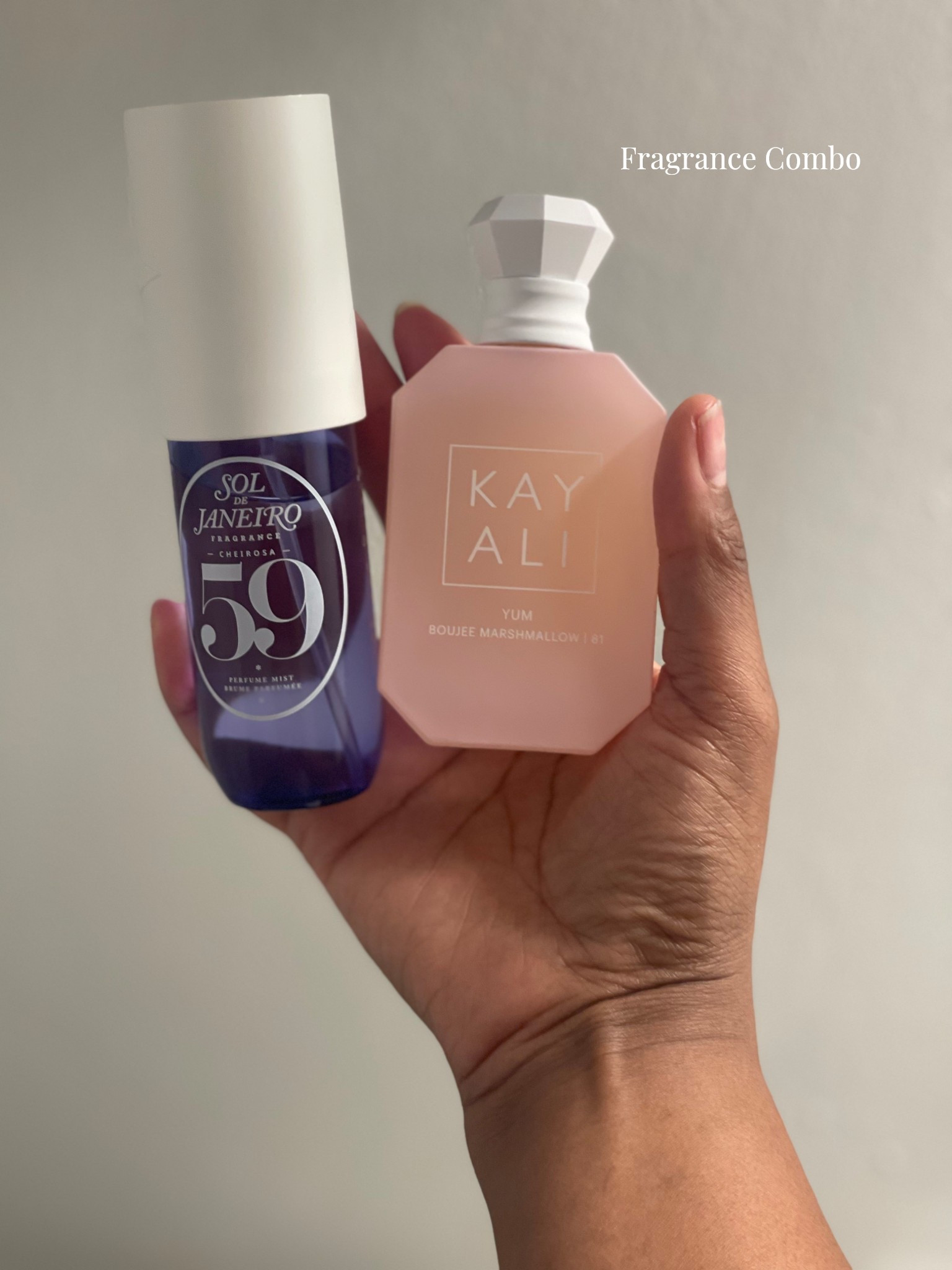 My most complimented fragrance combo lately 🍓☁️ Sol de Janeiro 59 + Yum Boujee Marshmallow.

#perfumecombo #fragrancelayering #complimentgetter #gourmandperfume #ltkbeauty #ltkfinds #smellgood

Sweet, fluffy, marshmallow + creamy vanilla vibes. Perfect if you love gourmand perfumes.

#LTKfragrance 

#LTKBeauty