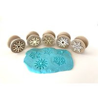 Snowflake Dough Stampers | Winter Sensory Play Montessori Toddler Playdough Tools Wood Stamps | Etsy (US)