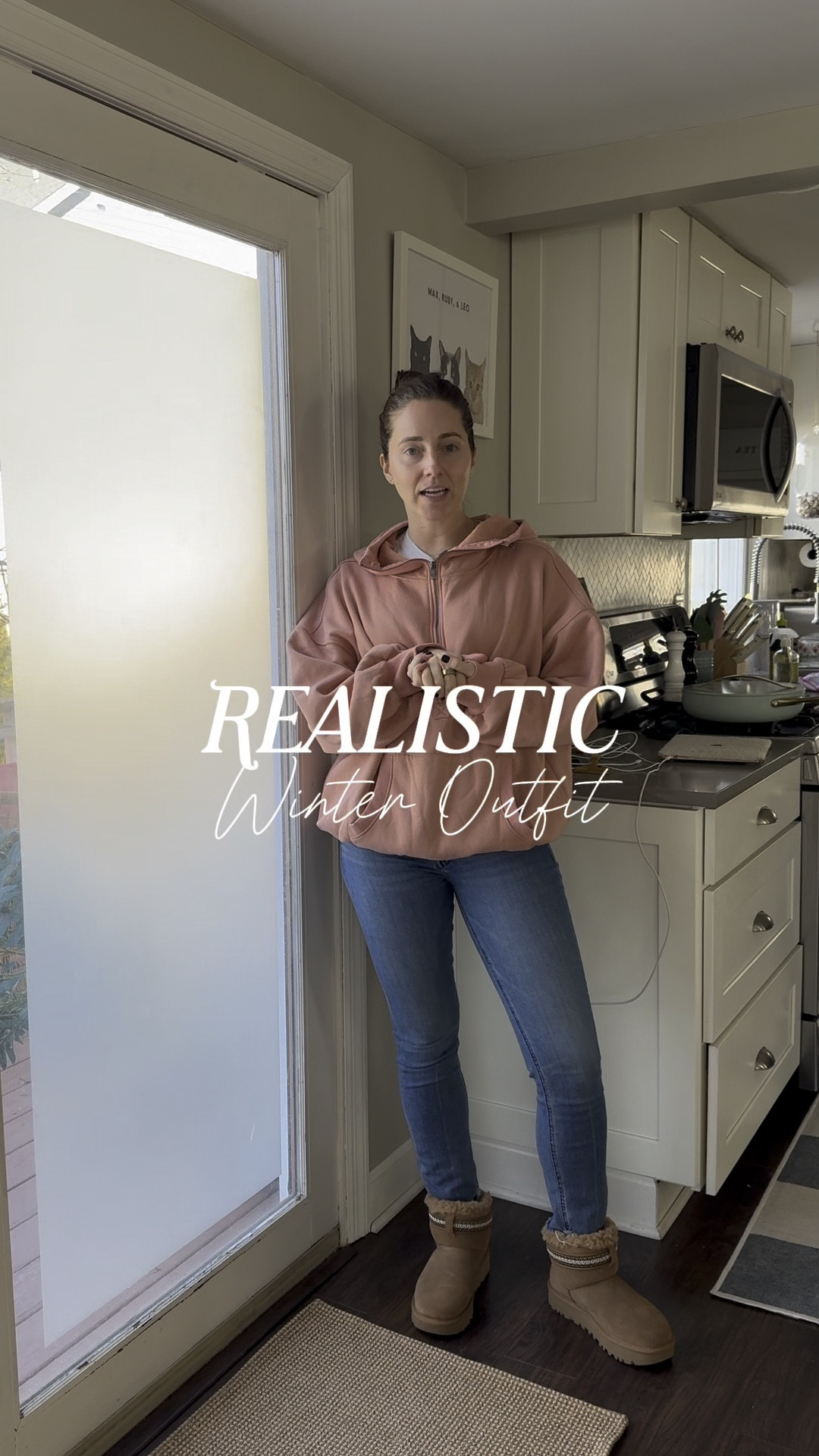 Realistic winter outfit idea 🤩 I love this sweatshirt bc it’s so unique & I feel like it’s a bit elevated! 

Size small in sweatshirt
True size in jeans
True size in shoes 

#LTKFindsUnder100 #LTKWatchNow #LTKFindsUnder50