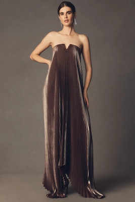 L'IDÉE Black Tie Strapless Maxi Gown | Anthropologie (US)