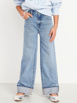 High-Waisted Baggy Wide-Leg Jeans for Girls | Old Navy (US)