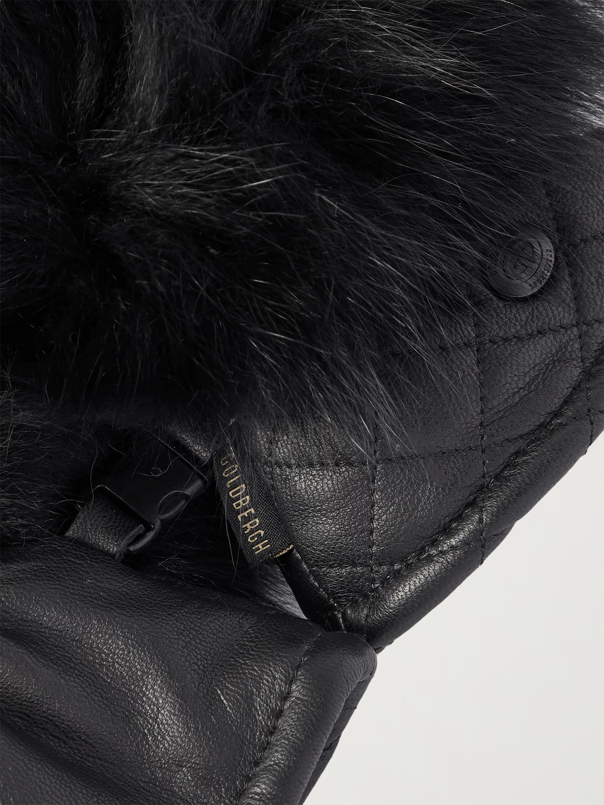 Hill faux fur and padded leather mittens | NET-A-PORTER (US)