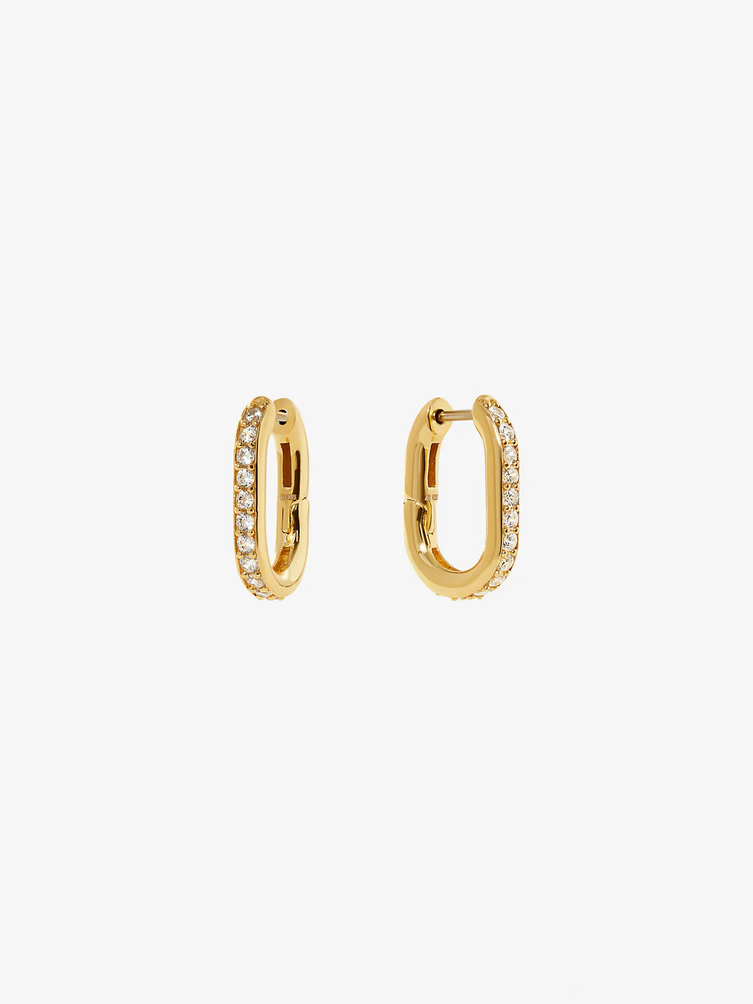 Small Gold Hoop Earrings - Rox Pavé | Ana Luisa