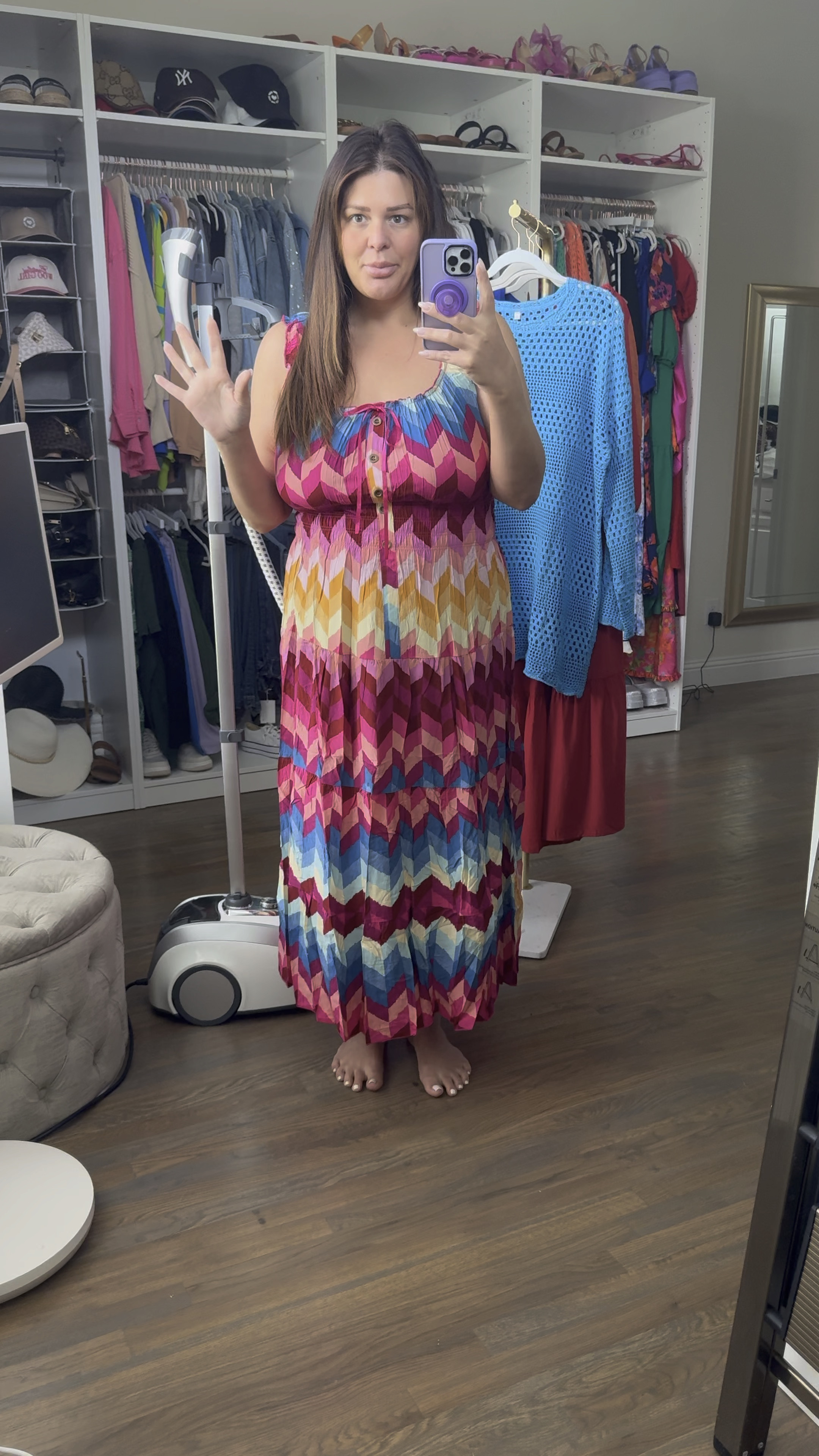 Anthropology inspired dress from Amazon. Colorful summer vacation outfit maxi dress.

#LTKFindsUnder50 #LTKVideo #LTKMidsize