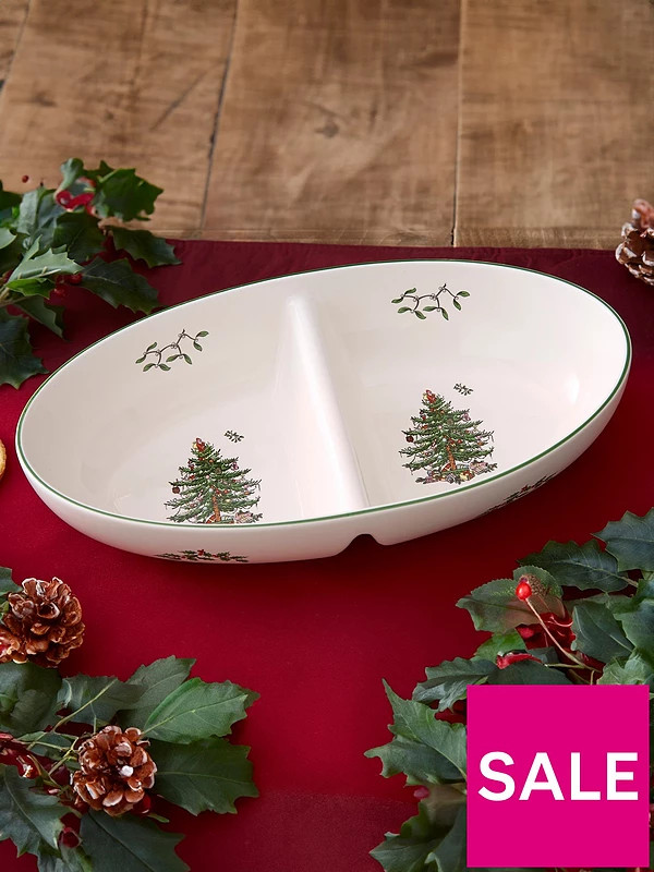 Spode Christmas Tree Divided Serving Platter | Very (UK)