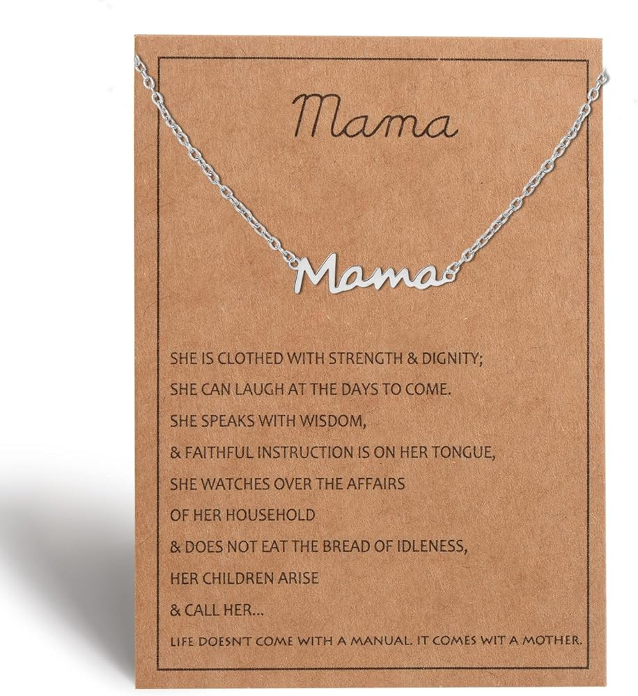 Mama Necklace for Women New Mom to Be Gift Mother Nekclace for Expecting Mom | Amazon (US)