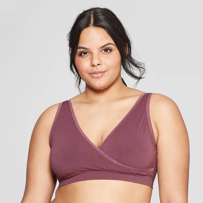 Women's Nursing V-Neck Bralette with Mesh Trim - Auden™ | Target
