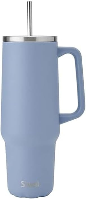 S'well Recycled Stainless Steel Tumbler XL with Straw and Handle, 40oz, Hydrangea Blue, Triple La... | Amazon (US)