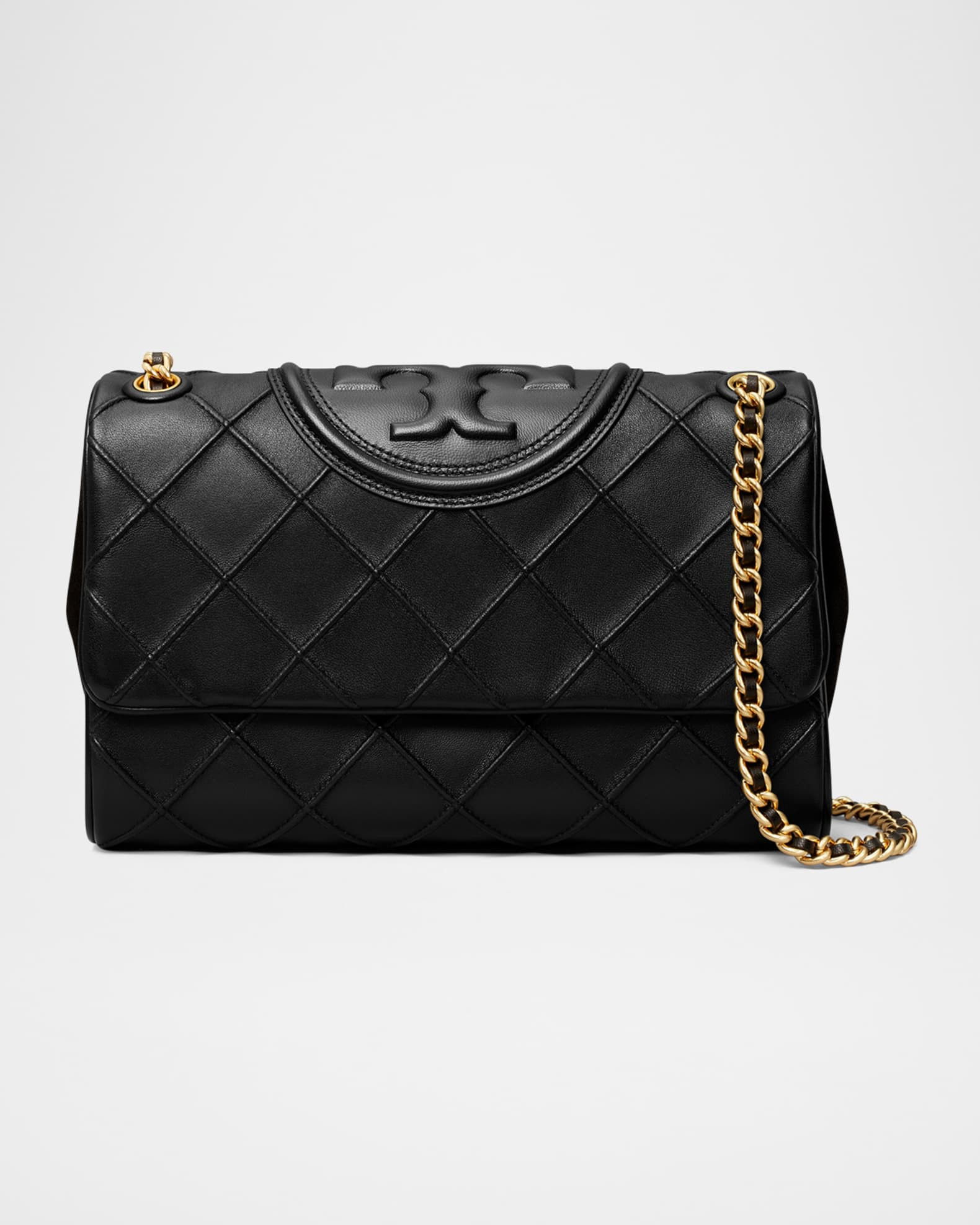 Fleming Woven Lambskin Convertible Shoulder Bag | Neiman Marcus