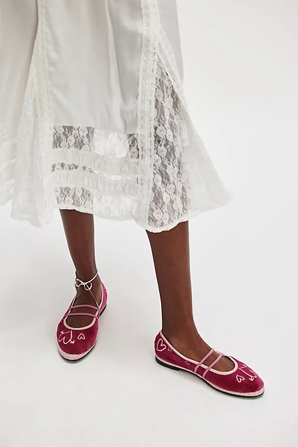 Flabelus x Intimately FP Mary Janes at Free People in Love To Love Pink, Size: EU 38 | Free People (UK)