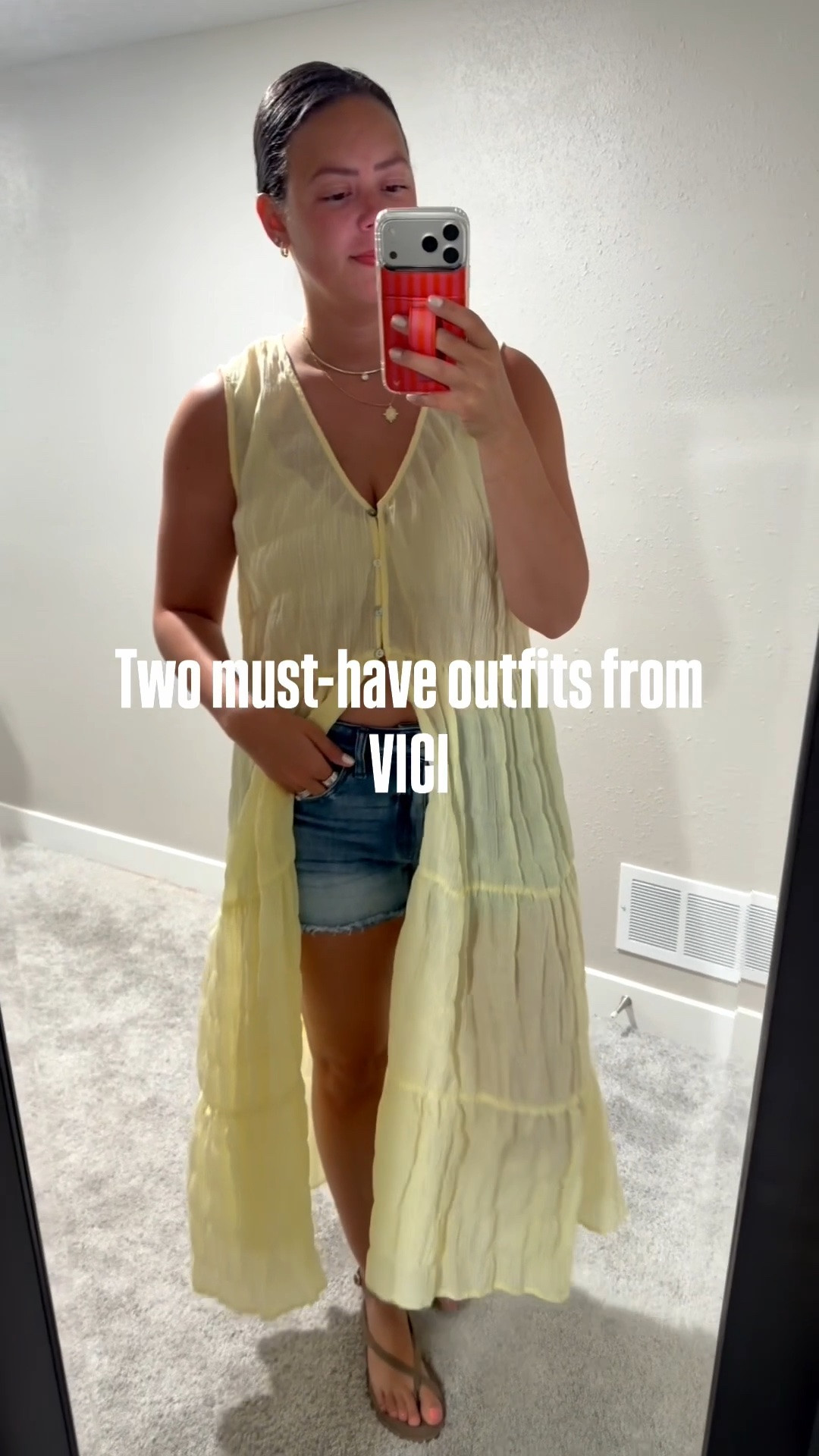@VICI sent me the CUTEST pieces! This maxi top is so airy and can be styled so many different ways and the color of this set screams summertime! I am wearing my normal size in all pieces.

#LTKootd
