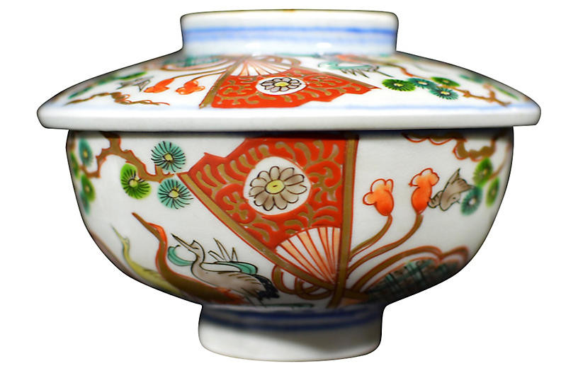 Antique Japanese Imari Bowl w/ Cover | One Kings Lane