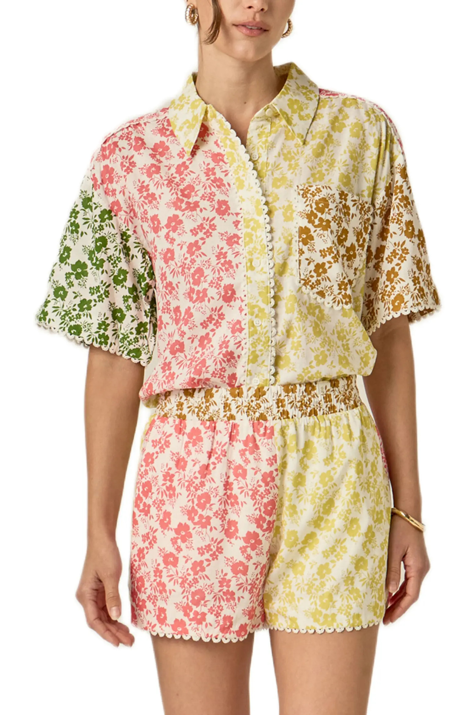 Colorblock Print Shorts (Women) | Nordstrom | Nordstrom