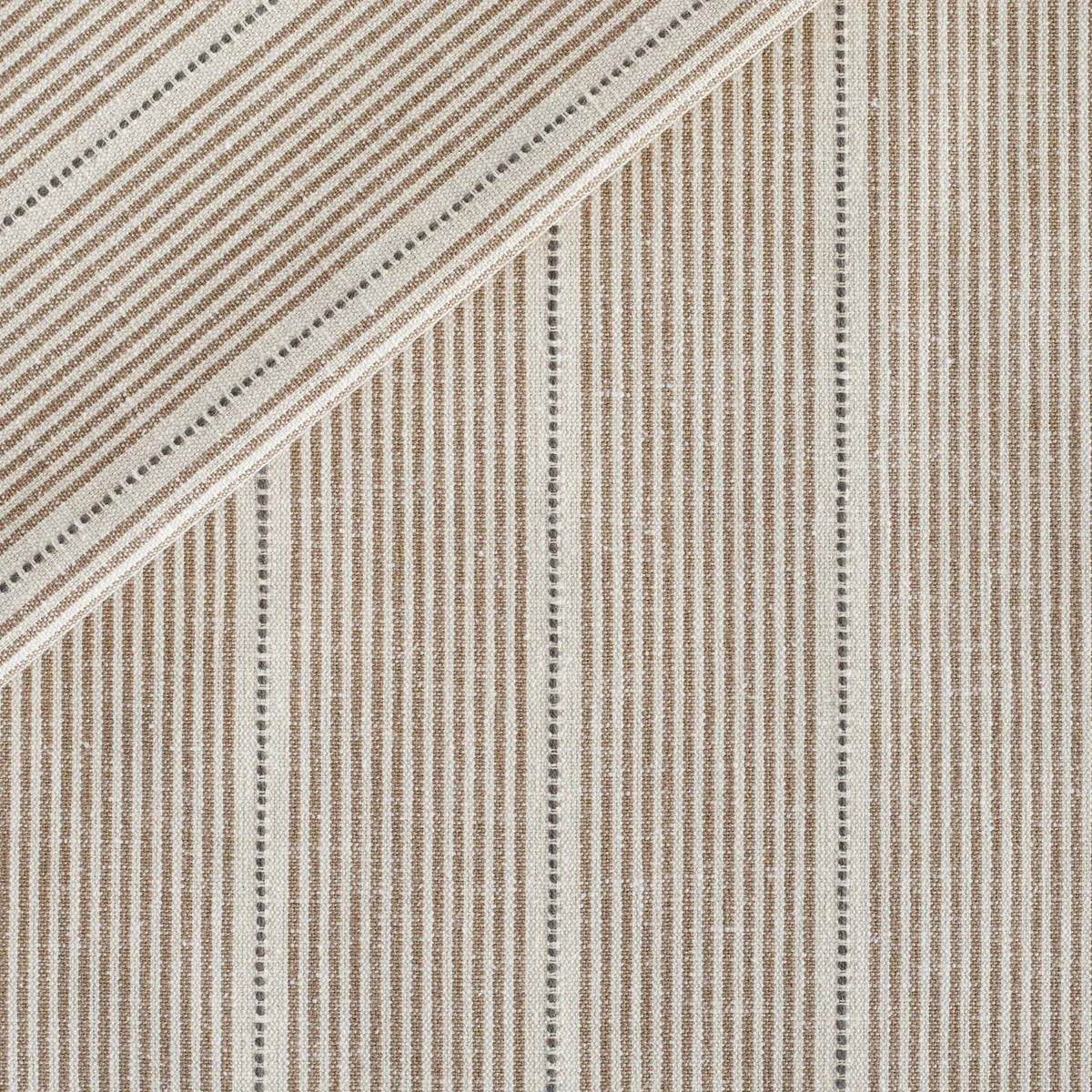 Harper Stripe Fabric, Coffee | Tonic Living